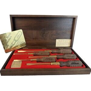 VTG 1986 Mac Tools Collector's Club Ltd. Edition 24K Gold Plated Screwdriver Set
